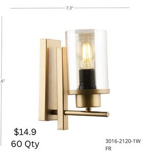 Gold Wall Sconce Light Fixture